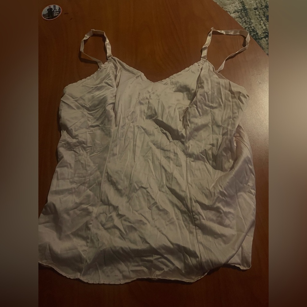 White Satin Camisole Top - Women